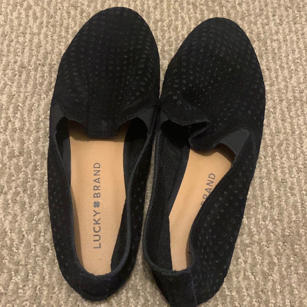 Lucky Brand suede black flats